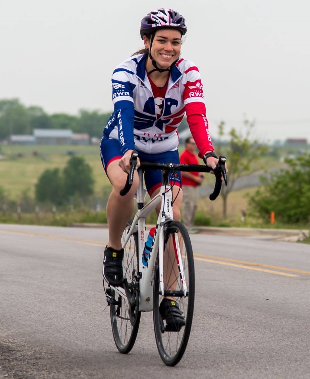 Lindsey on a bike